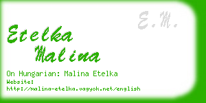 etelka malina business card